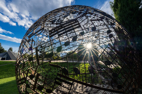 “Self-Portrait with Music” by Jaume Plensa, part of “Jaume Plensa: A New Humanism” on display at Denver Botanic Gardens
