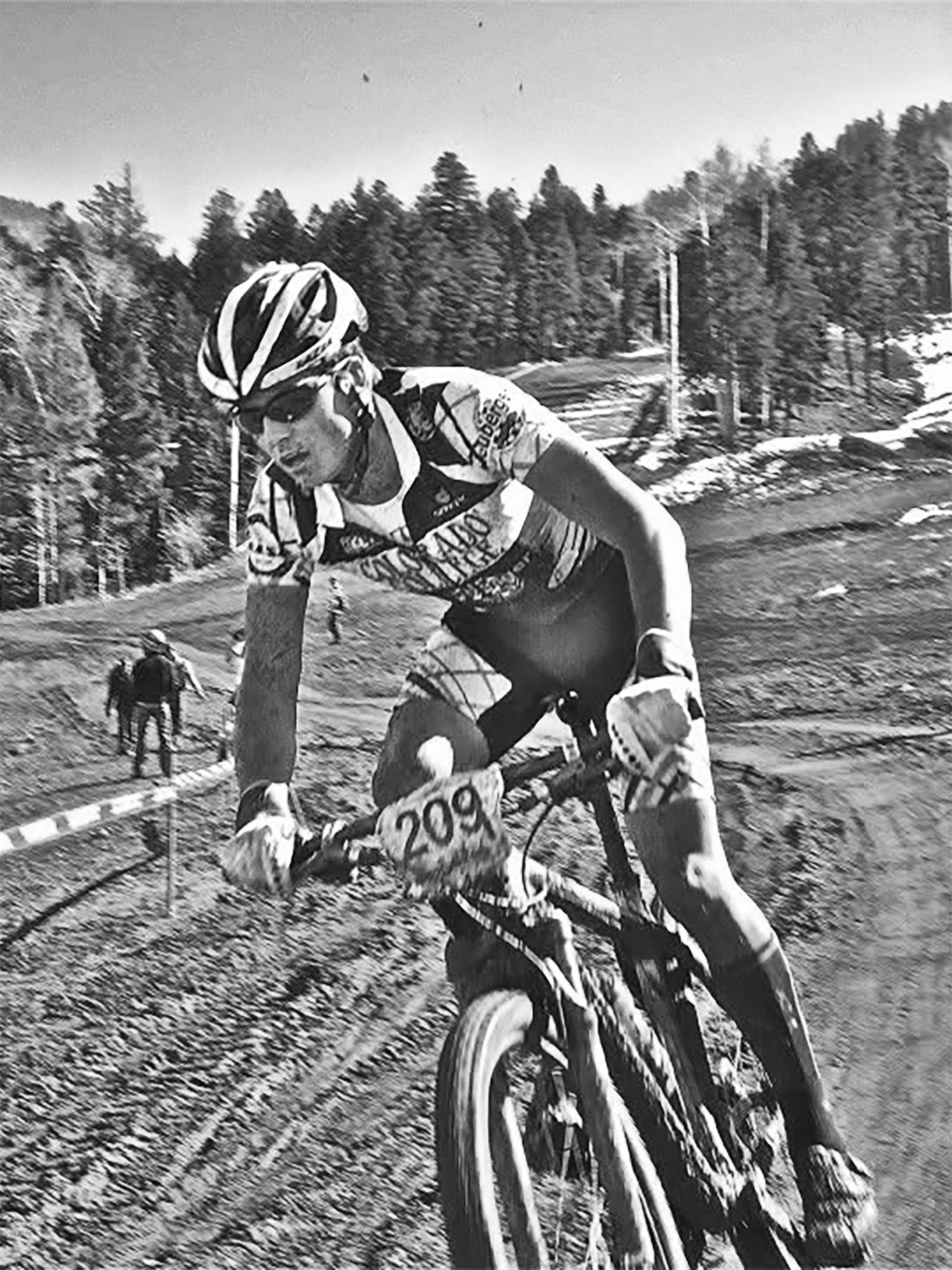 Adam Miller racing in the Collegiate Nationals in Angel Fire, New Mexico