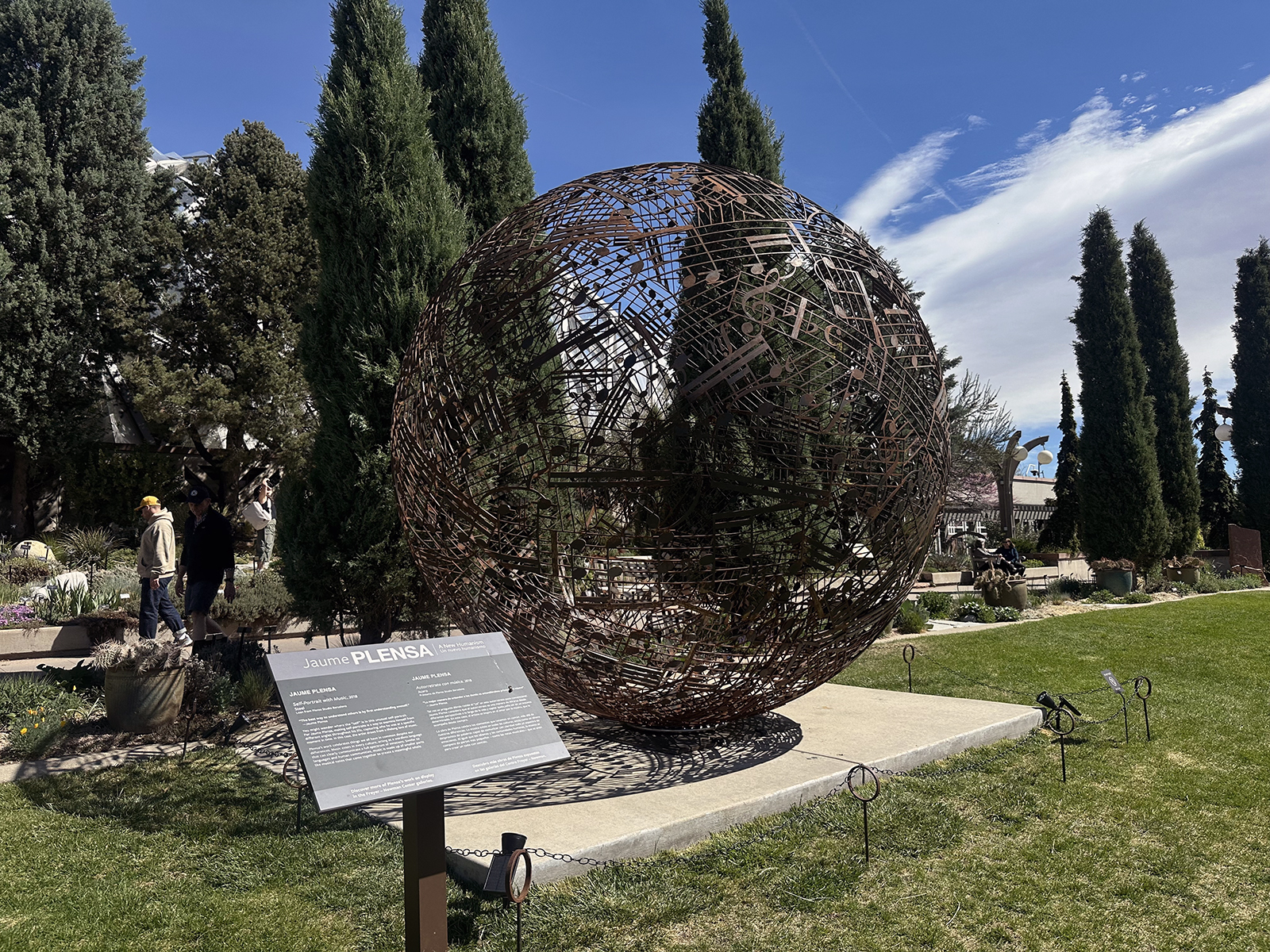 “Self-Portrait with Music” by Jaume Plensa, part of “Jaume Plensa: A New Humanism” on display at Denver Botanic Gardens