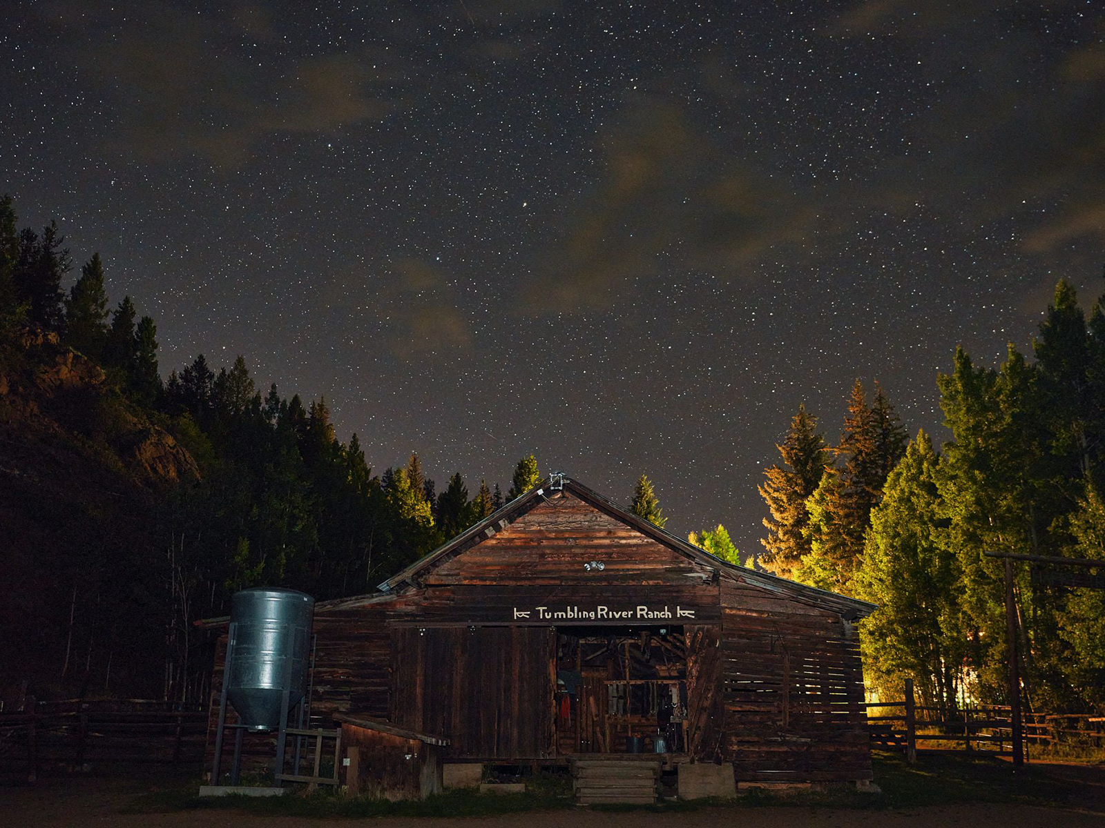 A starry summer night at Tumbling River Ranch
