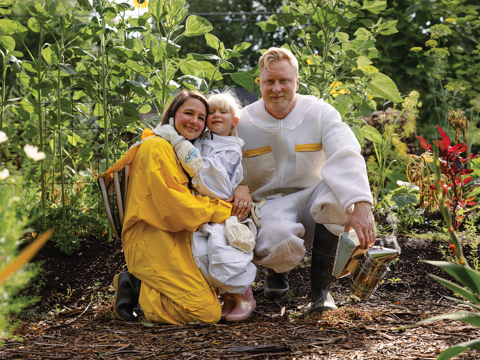 Lara Boudreaux and Pontus Jakobsson with their daughter, Ester