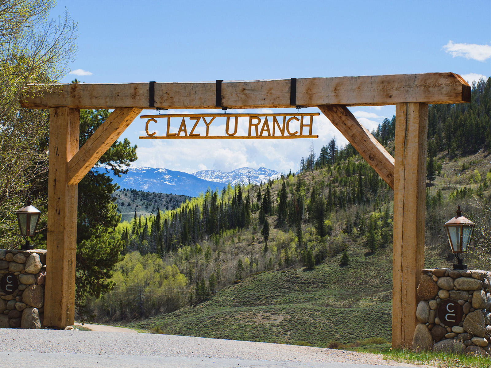 The entrance to C Lazy U Ranch in Colorado