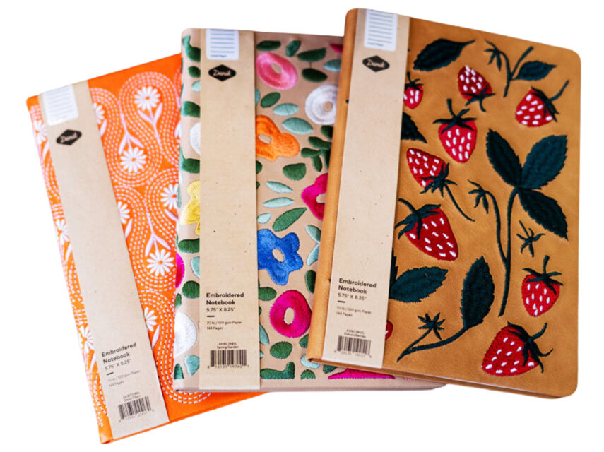 Three pretty notebooks