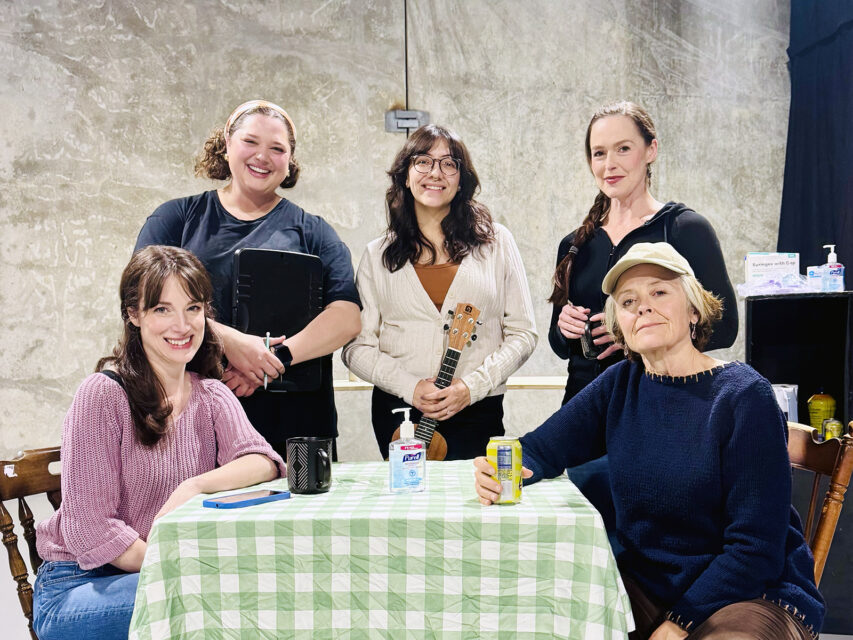 Five actors on the set of “Mary Jane”