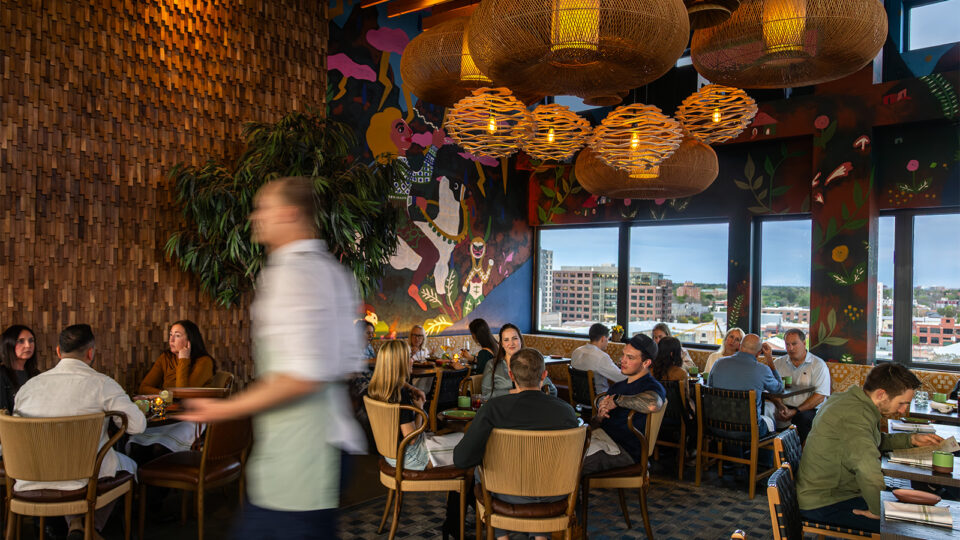 Inside Cimera on the eighth floor of Denver’s Source Hotel