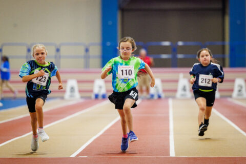 Children who received donated organs compete in a past Transplant Games. Photo courtesy of Jane Dvorak