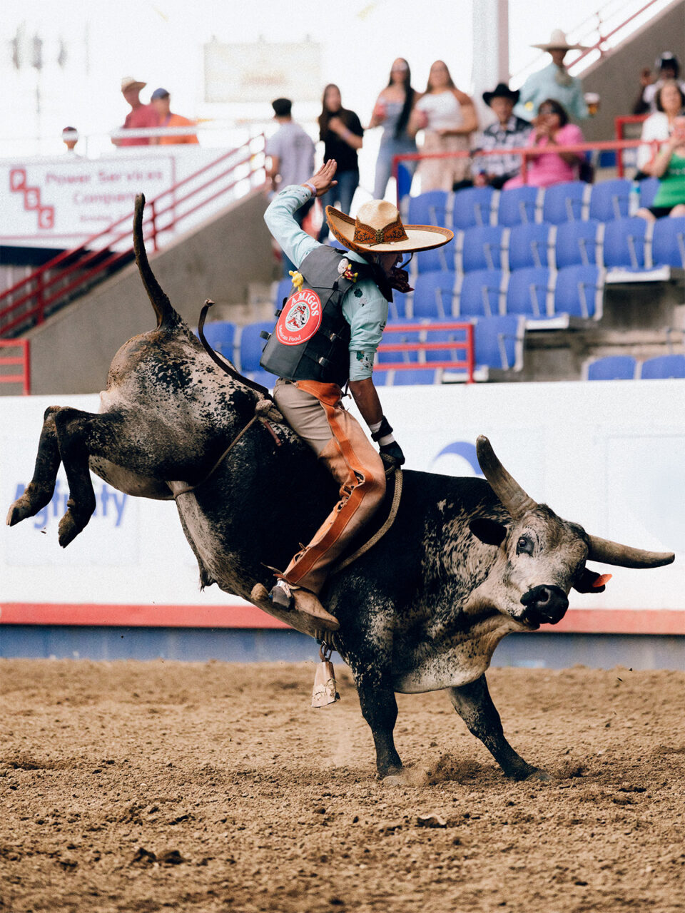 Iskandar Ocampo, a Denver-based bull rider and owner of Big Bootz Rodeo and Gear