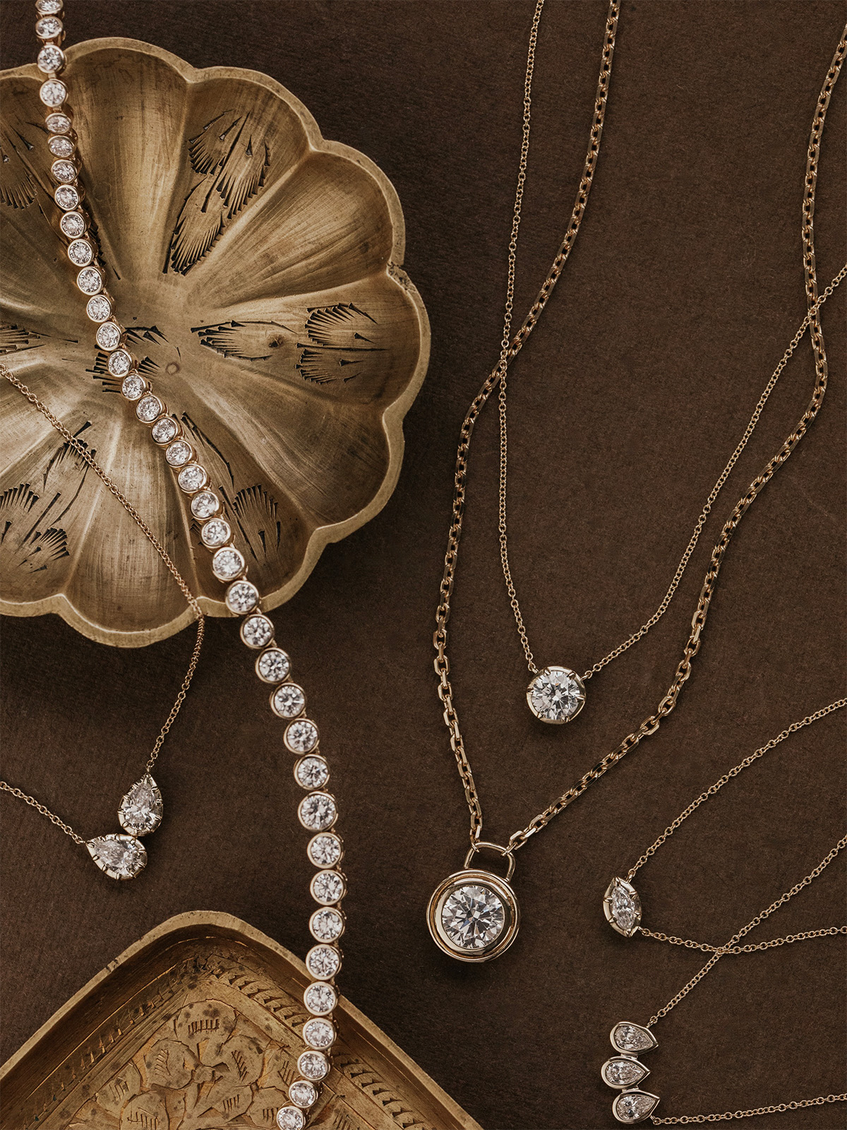 An array of necklaces