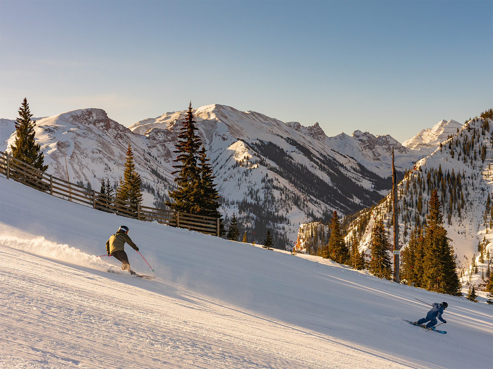 Two skiers at Aspen Snowmass