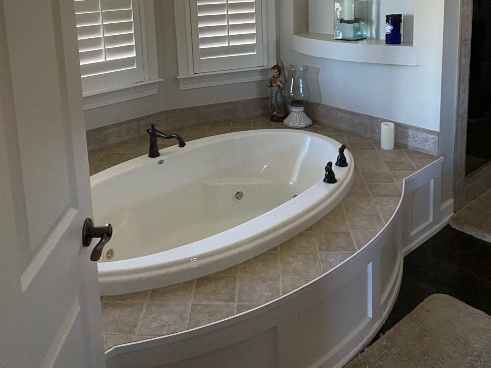 A jetted tub
