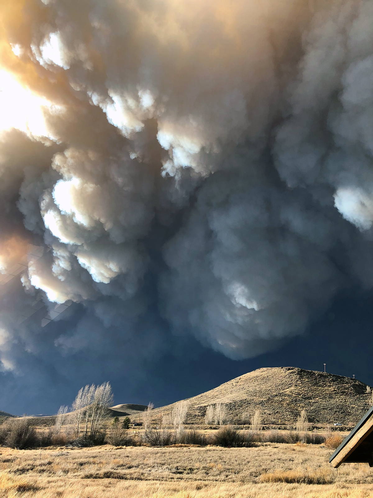 The East Troublesome Fire burns in Colorado