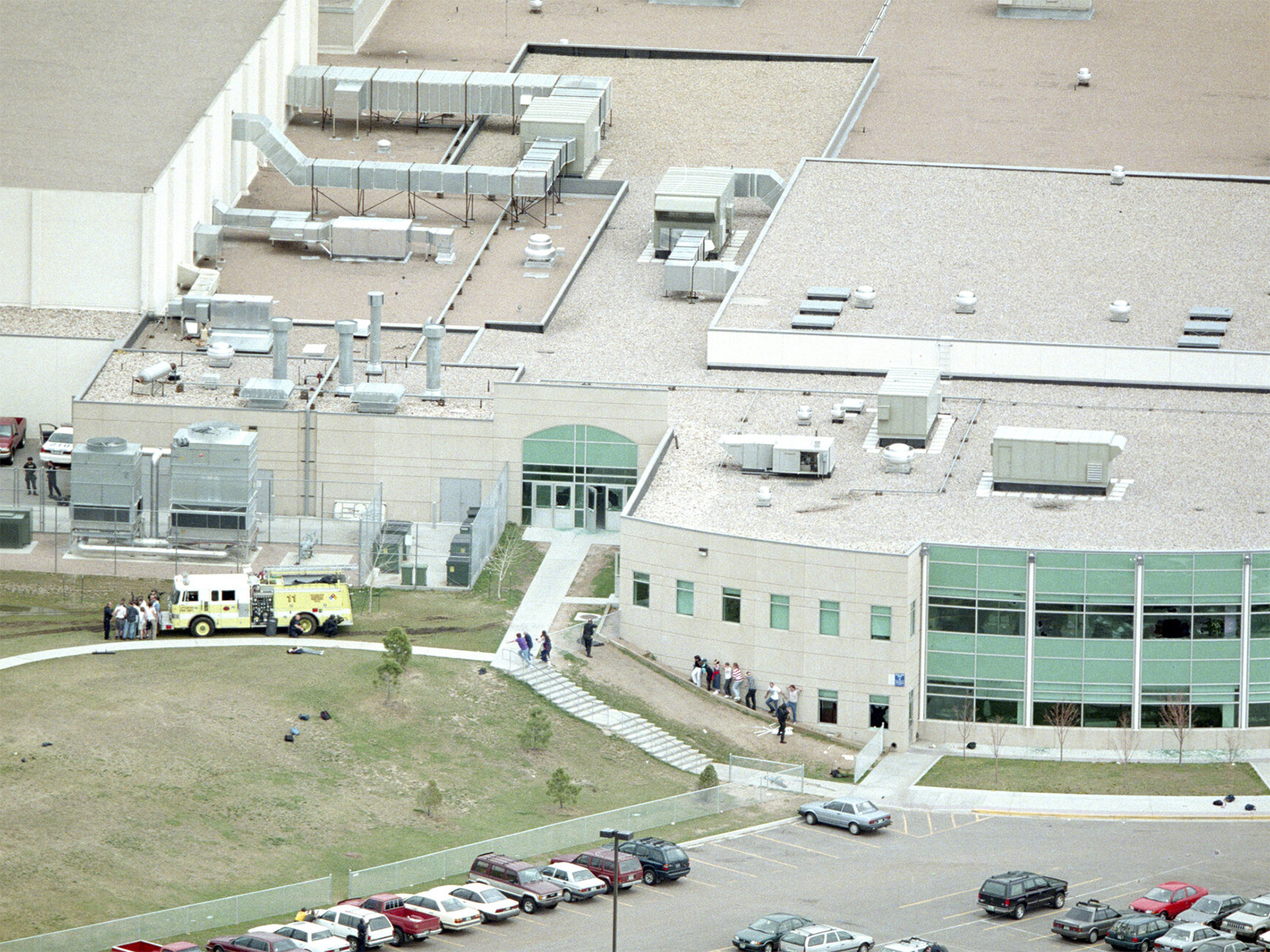 Columbine High School after the shooting