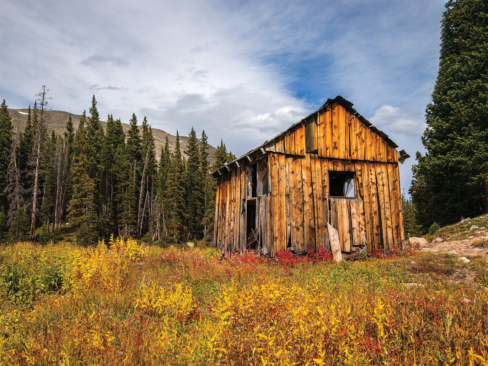 An old mining cabin in the Holy Cross Wilderness in Colorado