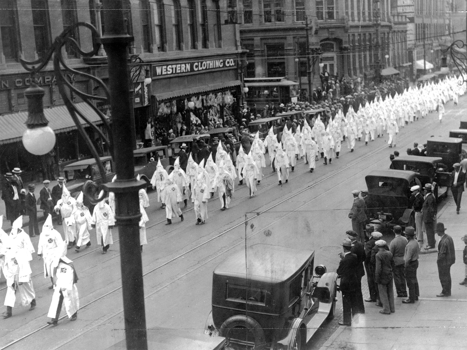 Ku Klux Klan members march in Denver