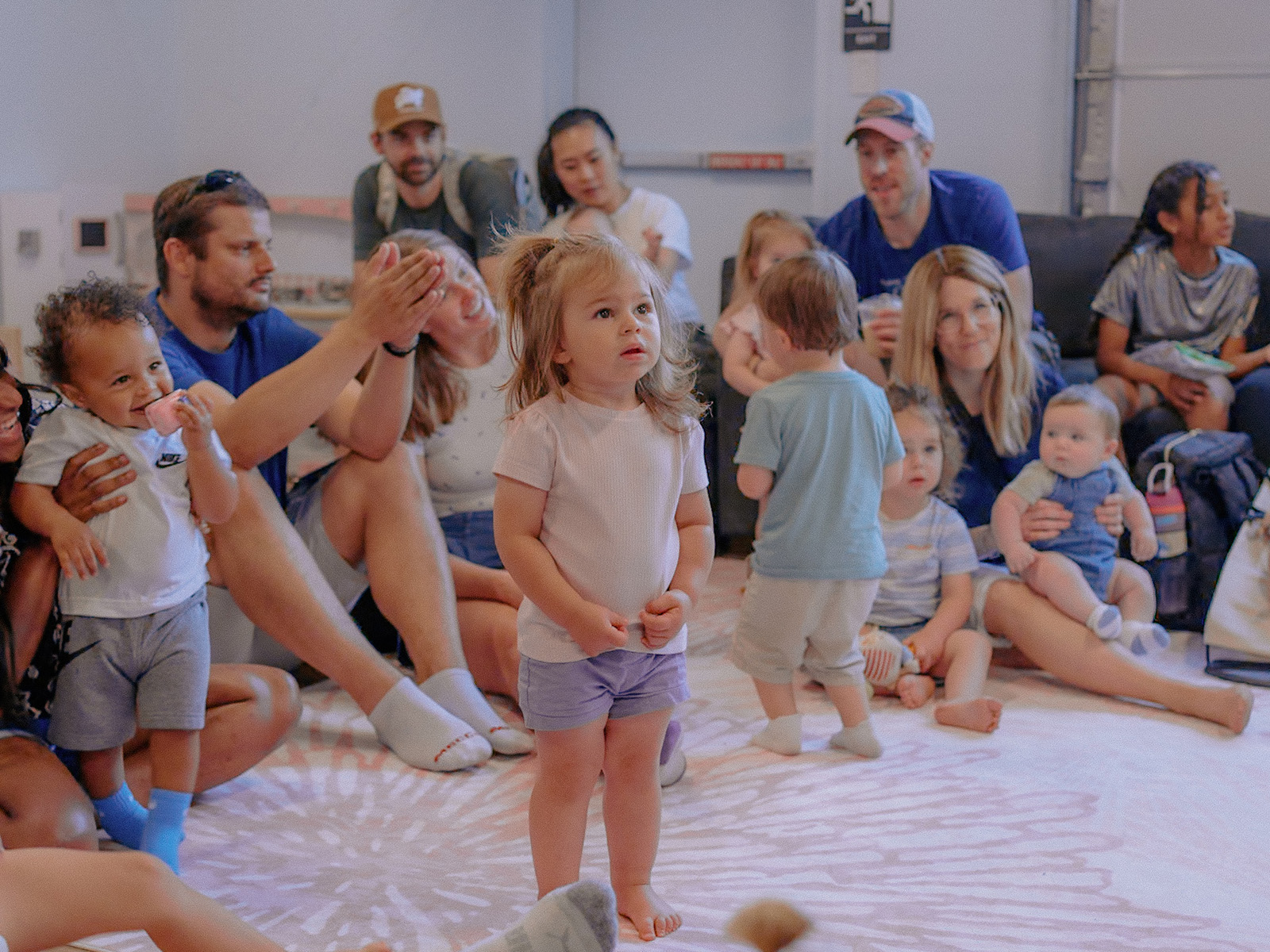 Toddlers gather for storytime