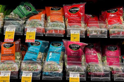 Bagged salad kits from Taylor Farms