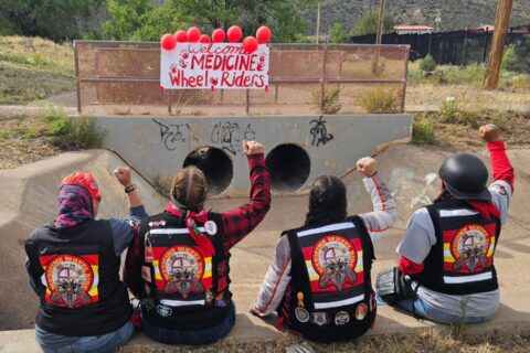 Women with the Medicine Wheel Ride on a stop in Arizona. Photo courtesy Medicine Wheel Ride