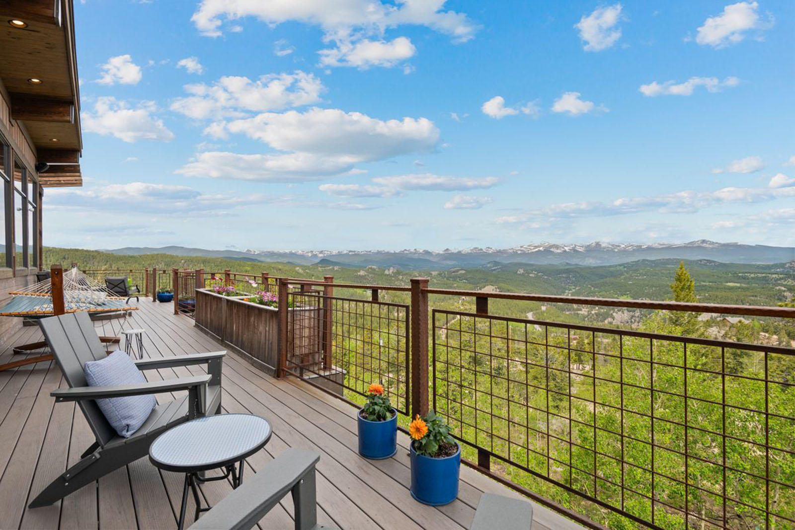 Deck overlooking the Indian Peaks