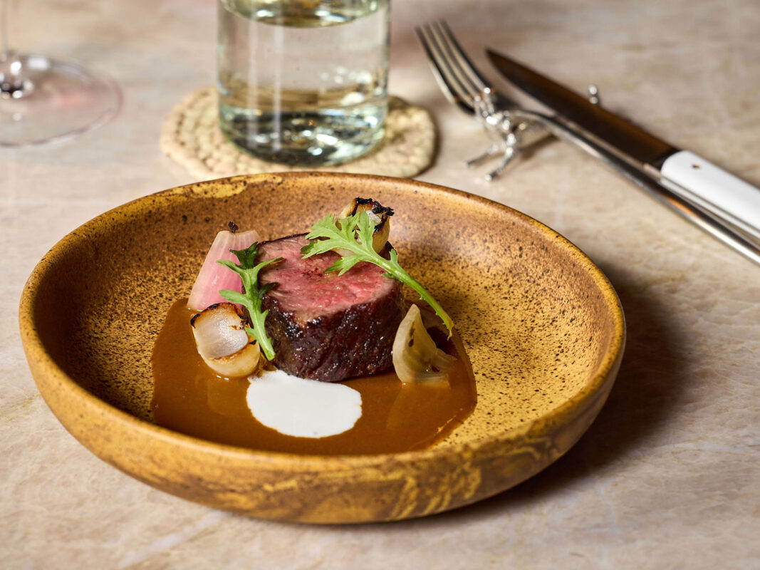 Asada on a yellow plate