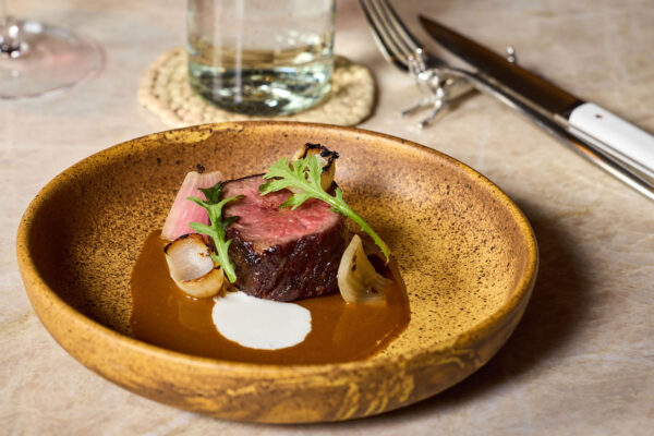 Asada on a yellow plate